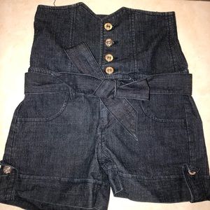Denim Corset Shorts